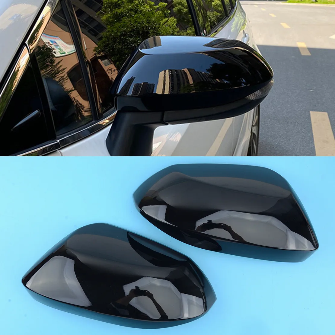 1Pair Side Rear View Mirror Cover Cap Trim for Toyota Corolla 2019-2022 ABS Exterior Door Mirror Protector