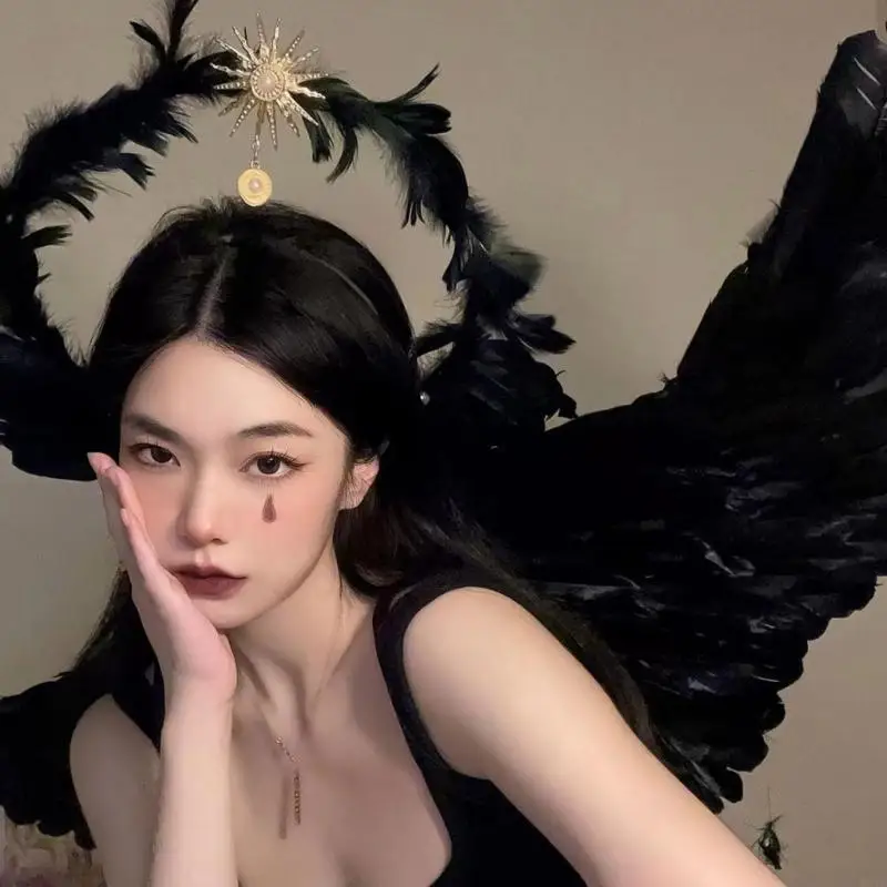 Enchanting Goddess Inspired Feather Crowns for Costume Event Cosplay Celebrations snd Special Occasion Outfits