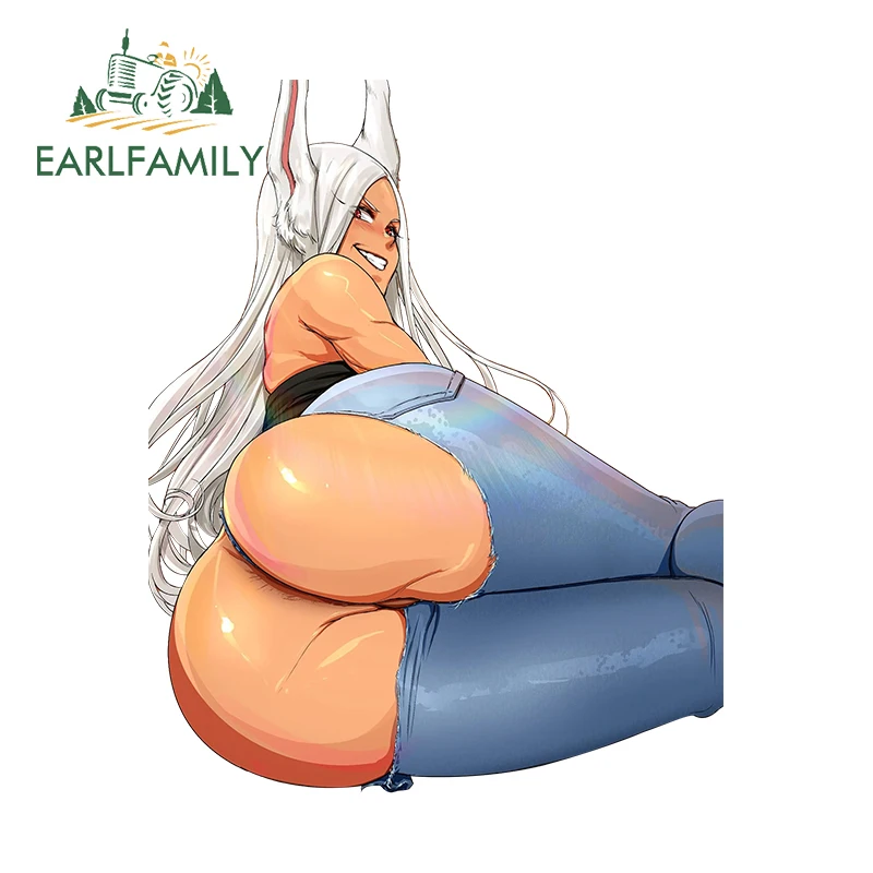 EARLFAMILY 13cm for Miruko Sexy Butt Car Stickers Graffiti Simple Decals Scratch-Proof Caravan Helmet Decor Car Goods Cute