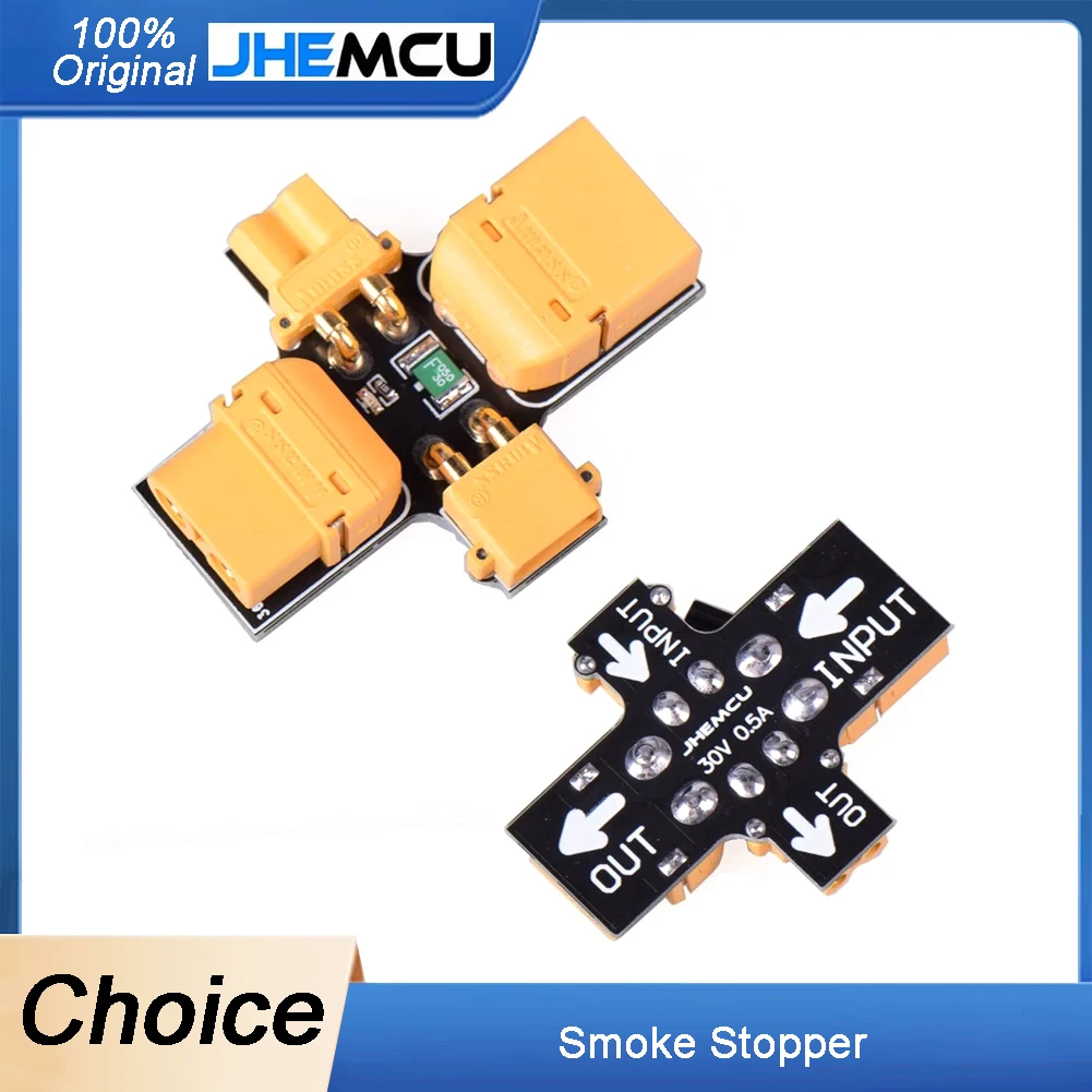 Smoke Stopper XT30 XT60 Male Female 1-6S Self-healing Resettable Fuse Smoke Test Tool for RC Model FPV Drone Boat Pasrt JHEMCU