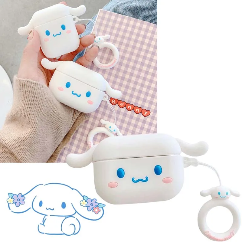 

Kawaii Cinnamorol Sanrio Plush Suitable AirPods Pro3 Generation Protective Sleeve Airpods Apple Silicone Cute Earphone Sleeve