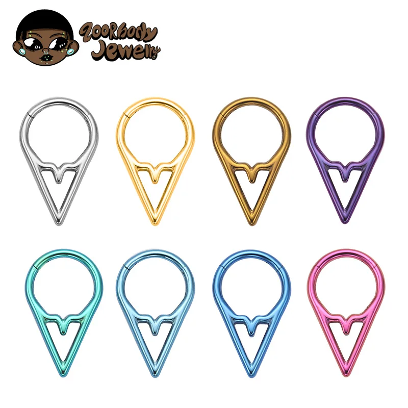 ASTM F136 Titan Mode 16g Klapp-Nasenringe Clicker Septum Piercing Segment Helix Lobe Ohrringe 2026 Neuer Körperschmuck