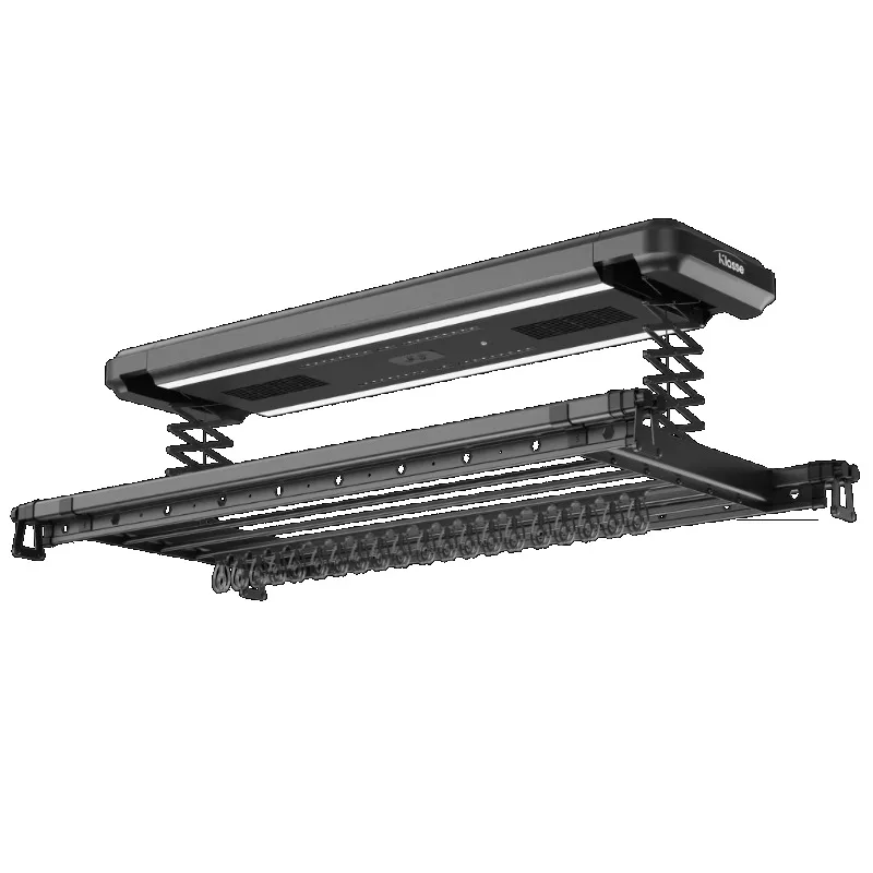 

Electronics foldable indoor drying rack heating function, convenient for home use, ceiling hanging hanger space