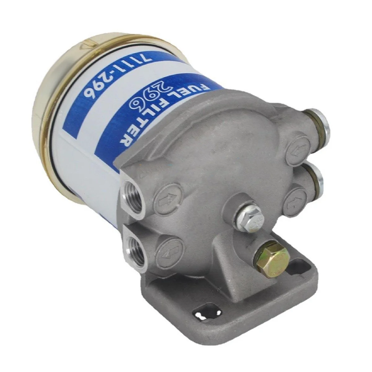 Filtro de combustível de duelo duplo universal diesel 296 elementos 7111-296 hdf296 filtro separador de água de óleo copo duplo assy