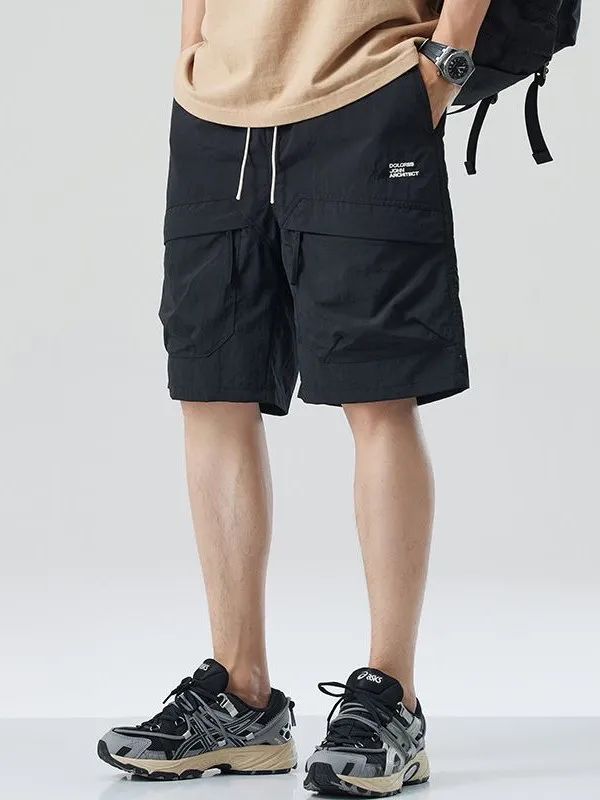 

Summer Thin Multi-ket Qui Dry Loose Fit Beach Sports Breathable Workwear orts Trendy Brand Youth Casual Straight Leg