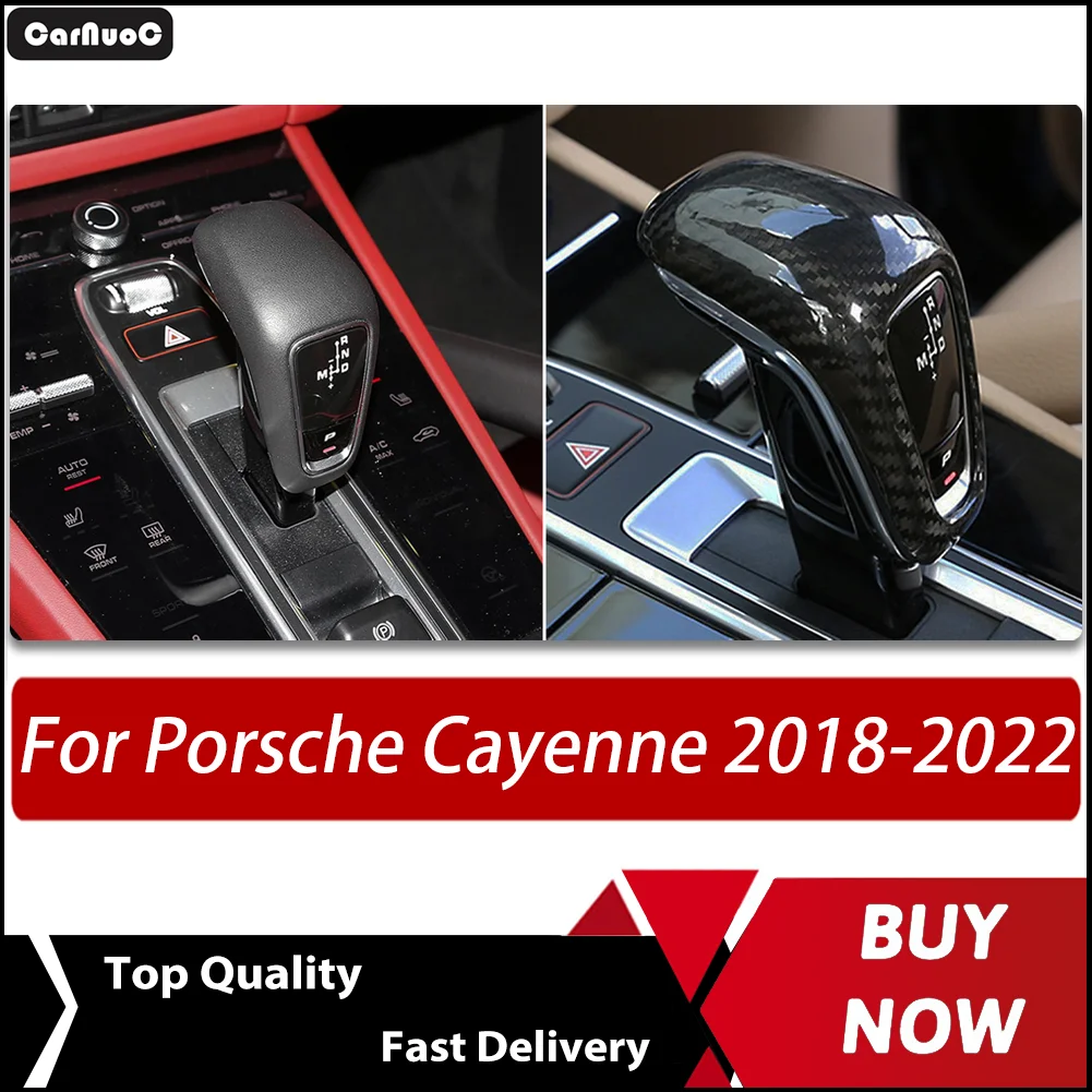 

Carbon Fiber Gear Knob Cover Sticker For Porsche Cayenne S Turbo Coupé E-Hybrid 2018-2022
