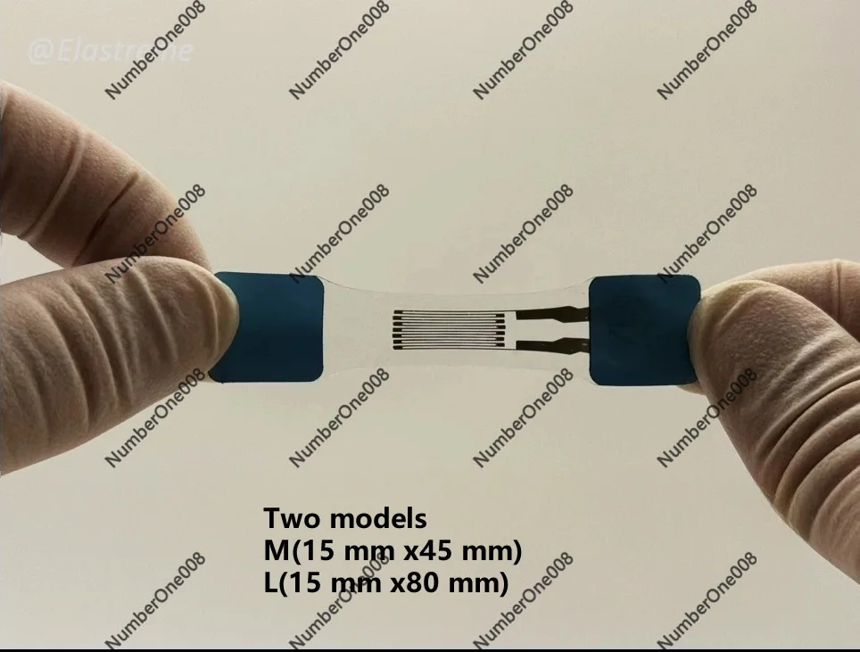 Stretchable Strain Sensor 0-100%, Robot Wearable Liquid Metal E-Skin, 0.01% Resolution Sensor for Human Motion Monitoring