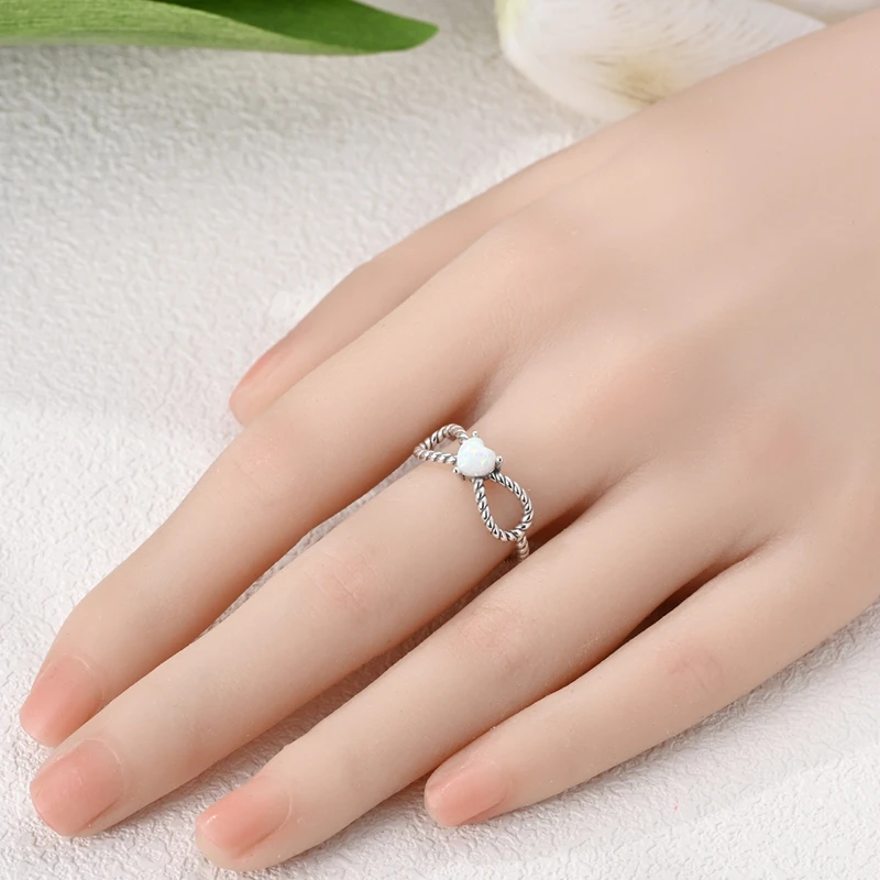 925 فضة البحر الأزرق الكنز غير محدود حبل والقوس و الشمس القمر ستار الزركون حلقة مفتوحة السيدات رومانسية مجوهرات اكسسوارات #4