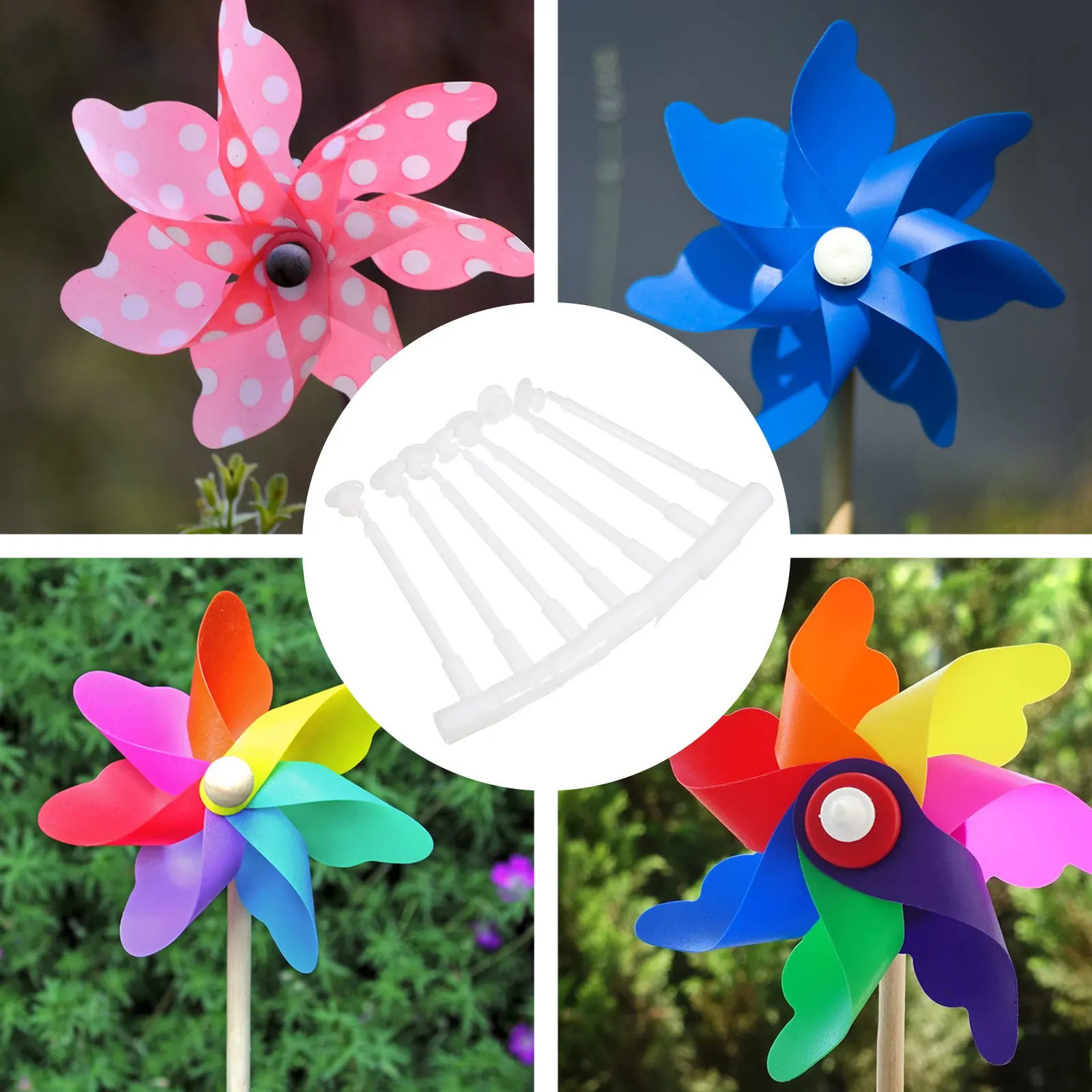 

100 шт. деталей для ветряных мельниц: стержни и запасные части для садовых ветряных мельниц, для поделок и уличного декора