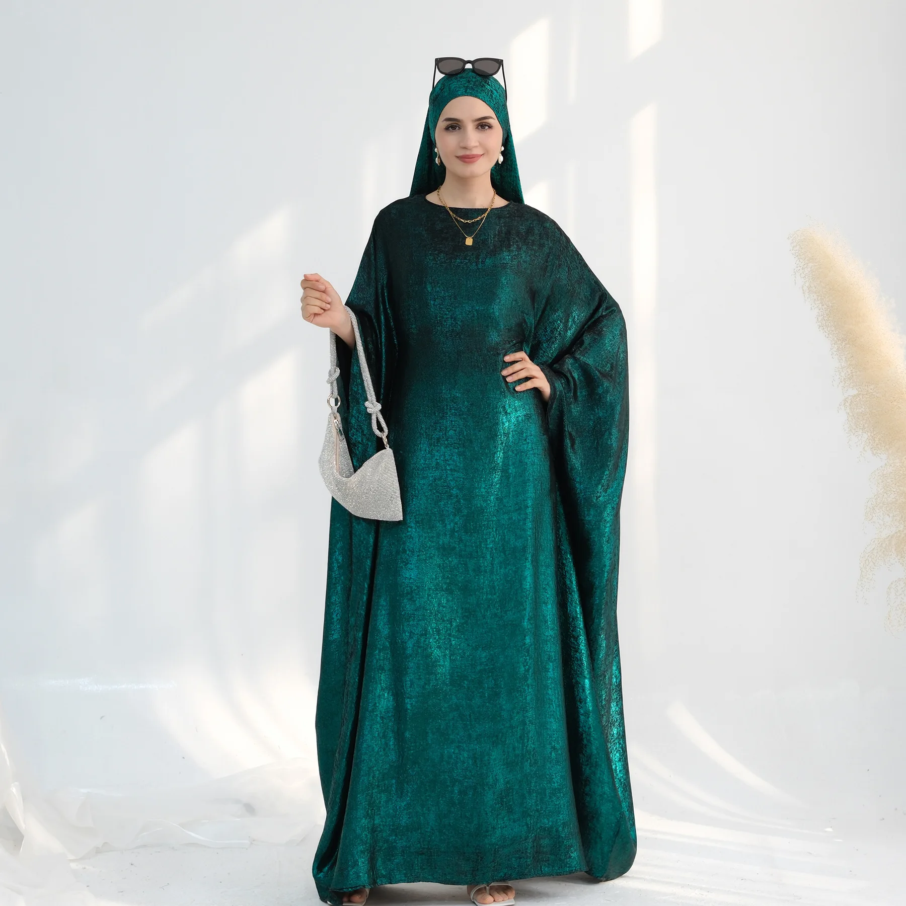 Brilhante abayas muçulmano vestidos modestos para mulheres árabe luxo dubai abaya roupas de oração islâmica turquia kaftan kebaya jalabiya robe