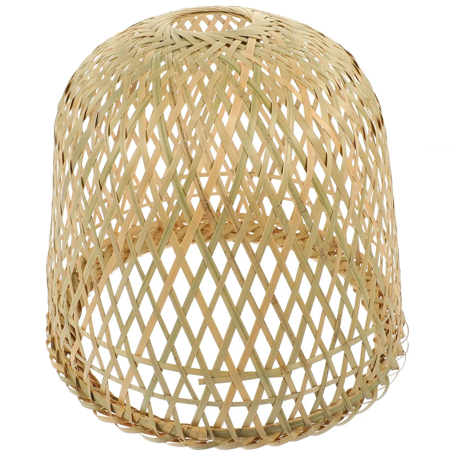 

Bamboo Lampshade Hanging Decorative Ceiling Lights Chandelier Bedroom Cover Weaving Covers Locket