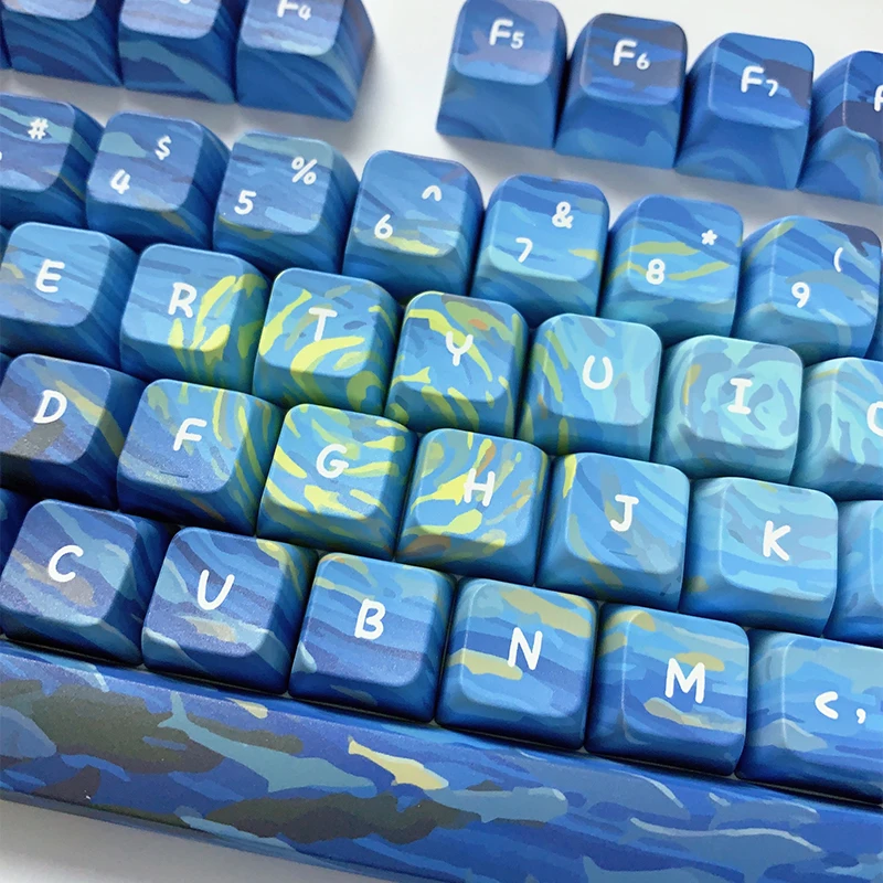 

Deep sea starry sky theme five-sided sublimation PBT mechanical keyboard cap adaptation wooting Mecca lion made68he