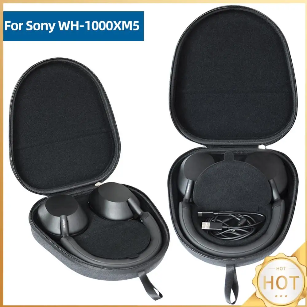 

Жесткий защитный чехол для переноски, противоударный, из ЭВА, с защитой от царапин и падений, для наушников Sony WH-1000XM5