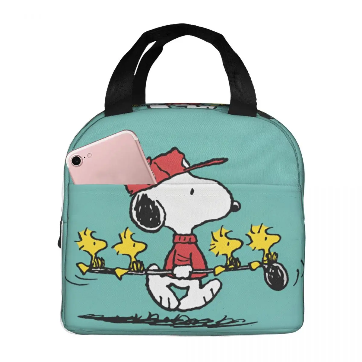 Snoopy and Friends Golf Lunch Bag Fashion Lunch Box For Women Office Convenient Cooler Bag Custom Thermal Lunch Bags