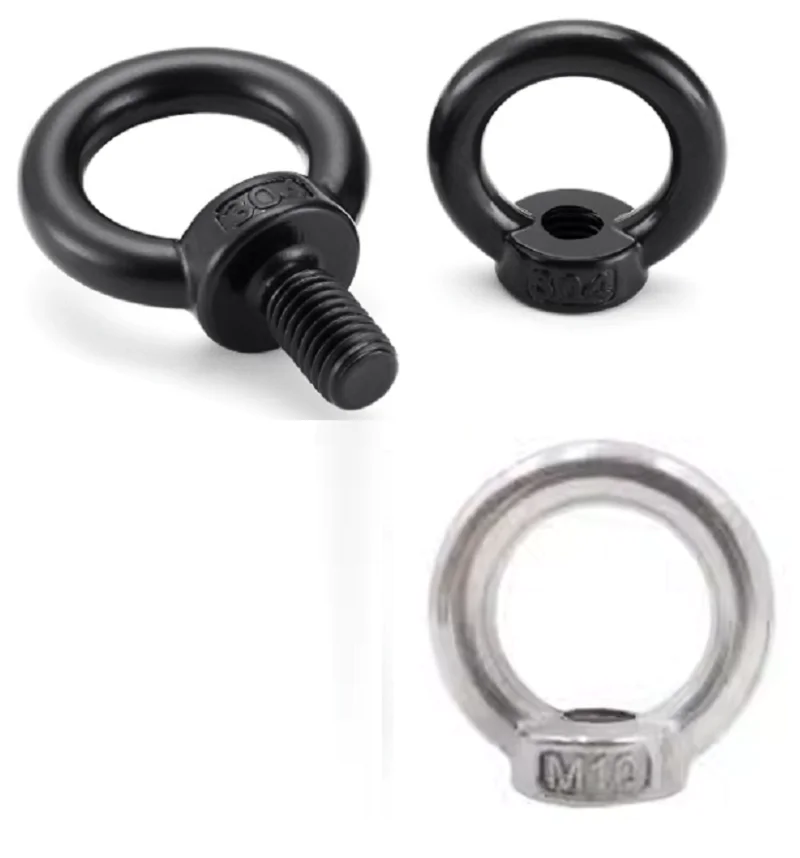 

1-24pcs, M3--M24 304 stainless steel Din582 eye nut screw mother circular ring cap lifting DIN580 hardware ELECTROPHORESIS BL