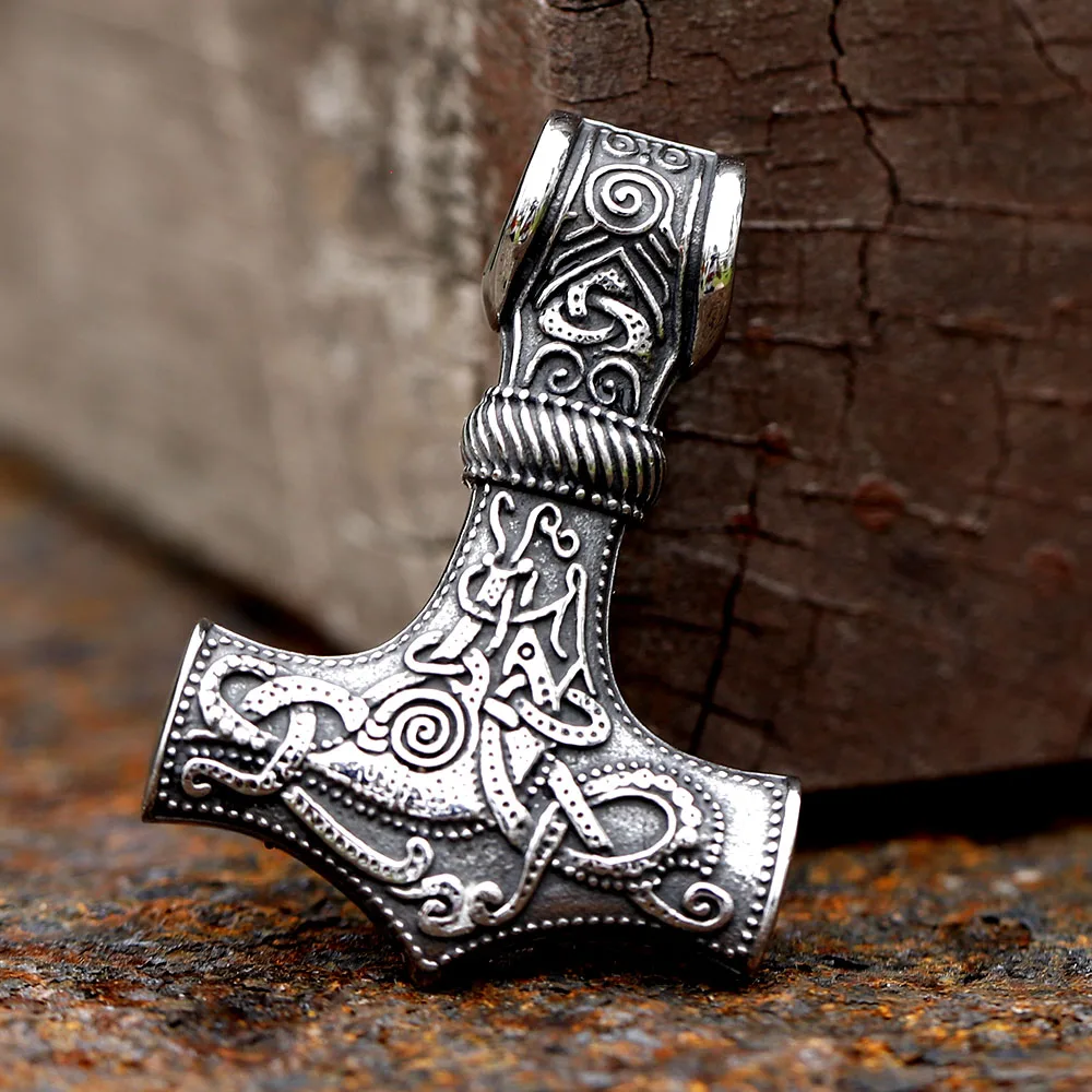 2023 New Arrival 316L Stainless Steel Viking Thor Hammer Multiple Styles Hammer Mjolnir Pendant Scandinavian for gift Jewelry