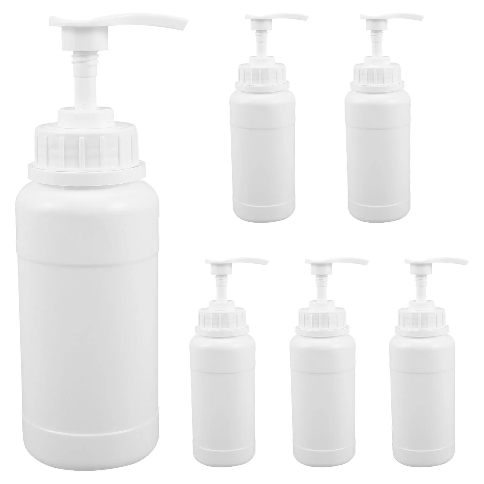 6Pcs Pump Bottles Thickened Lotion Soap Dispenser 300ml Refillable for Shampoo Liquid Hand Wash Bathroom Travel