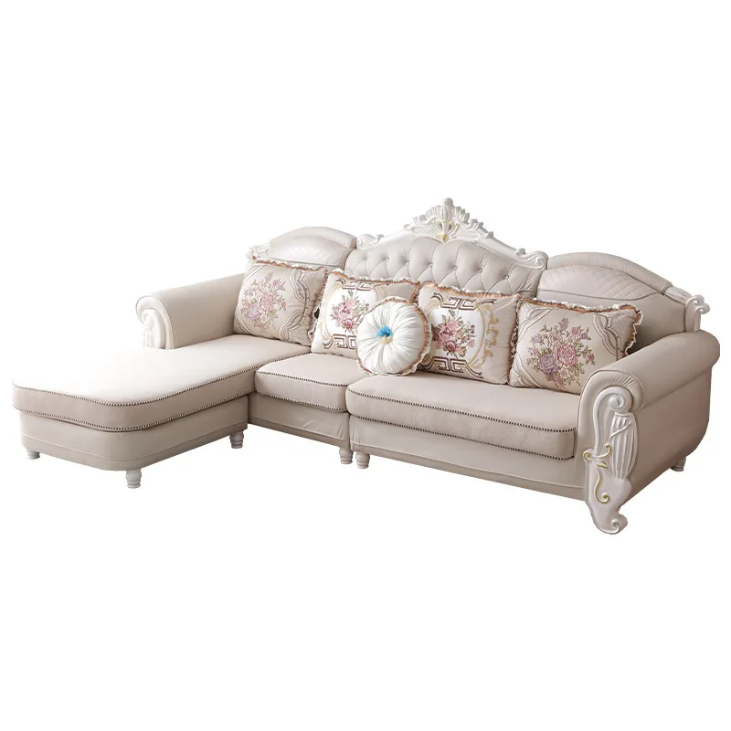 

European living room European small apartment leather art sofa furniture combination set
