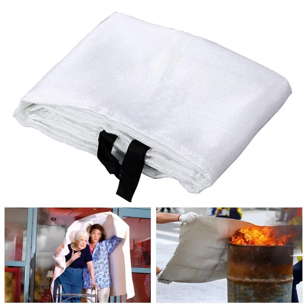 Imagem -04 - Glass Fibre Fighting Fire Blanket Extintores de Incêndio Sobrevivência de Emergência Abrigo de Incêndio Cobertura de Segurança Tenda de Sobrevivência 1m x 1m