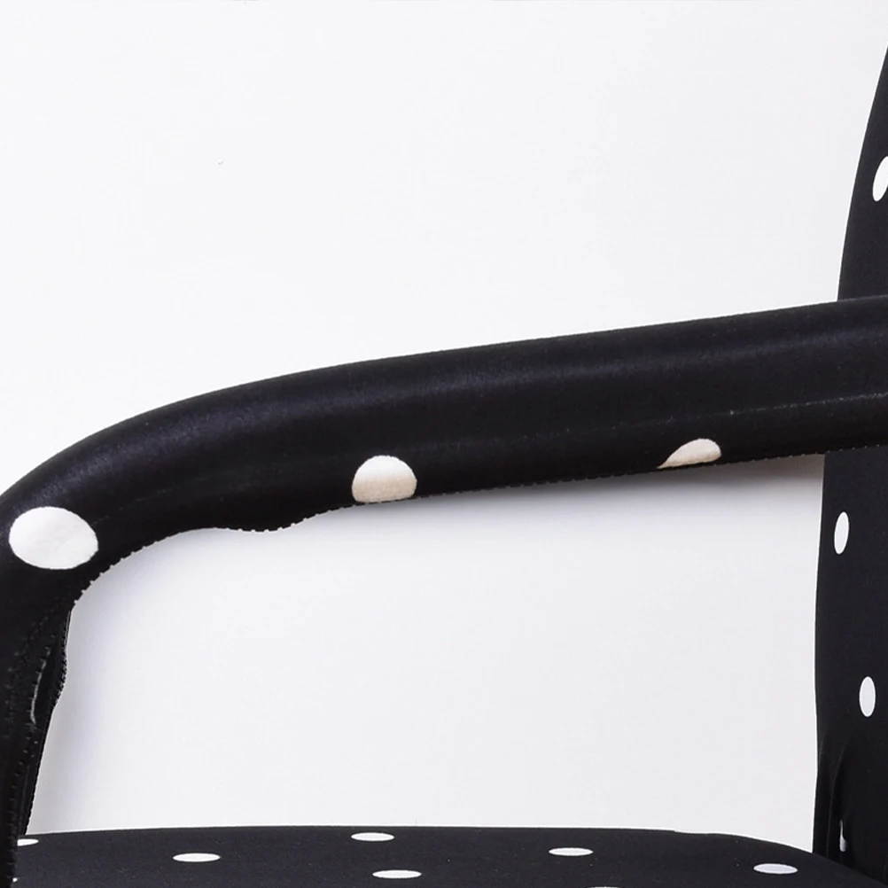 

Chair Office Elastic Fabric Slipcover Seat Protector Stretch Black Dot Pattern Easy Wash Comfortable Sofa Cover