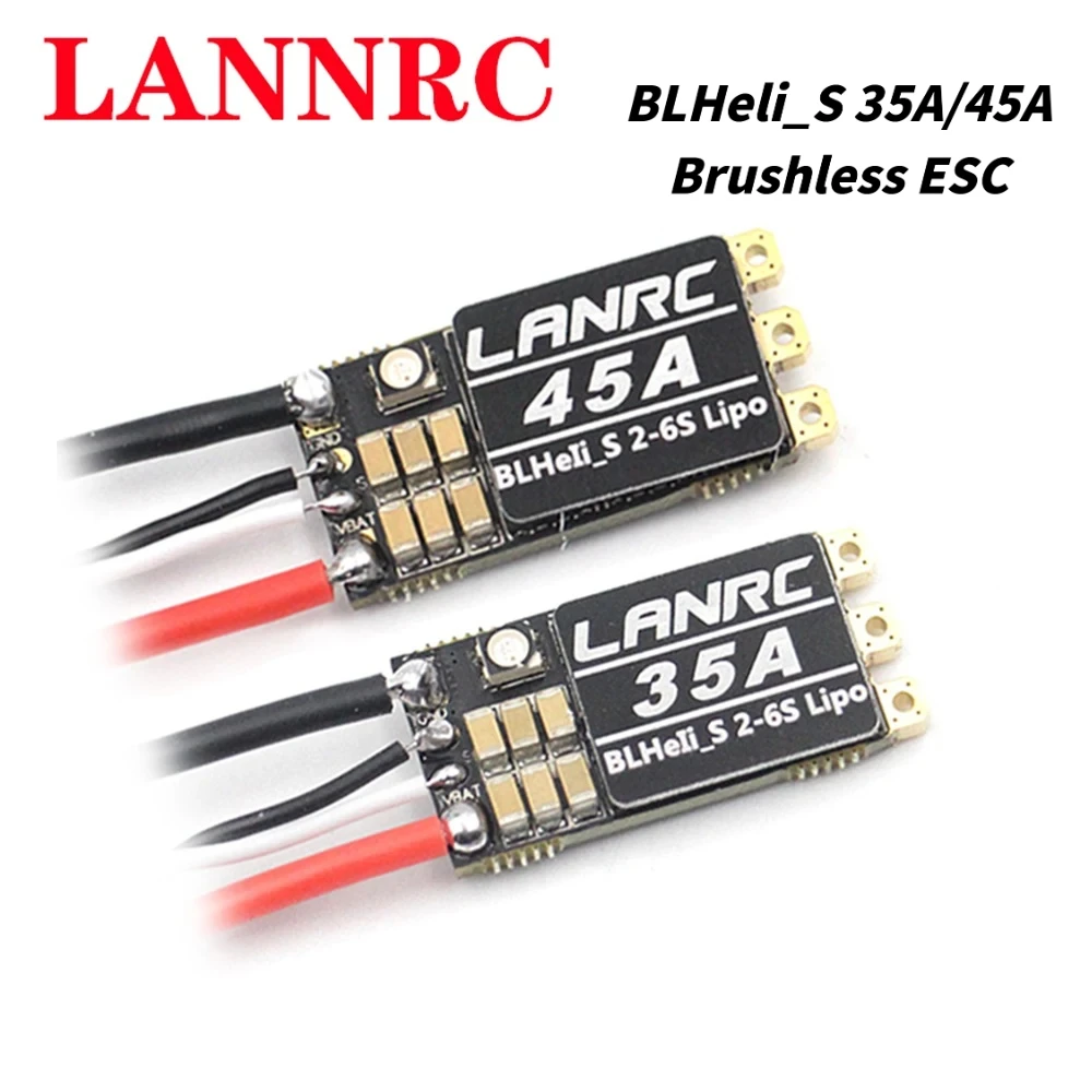 LANNRC 35A/45A Brushless ESC Built-in Programmable RGB LED D-Shot 150/300/600 ONESHOT125 2-6S for RC FPV Drone parts