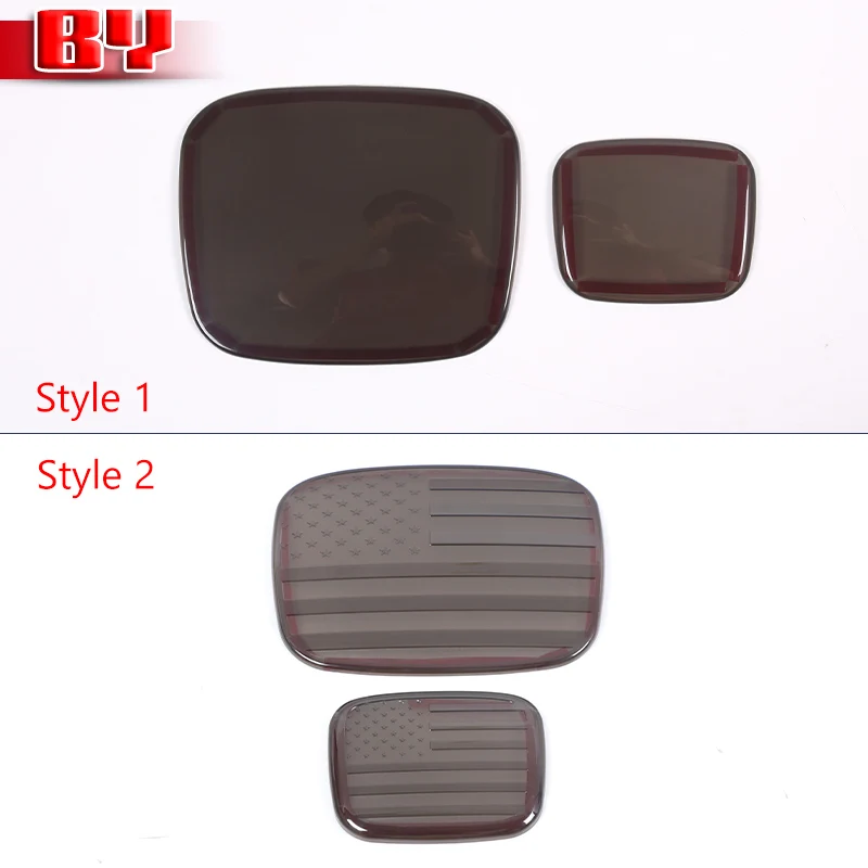 For Honda Pilot 2015-2022 ABS Smoked Black Front and Rear Emblem Badge Decal Protective Cover Cap Car Accessories