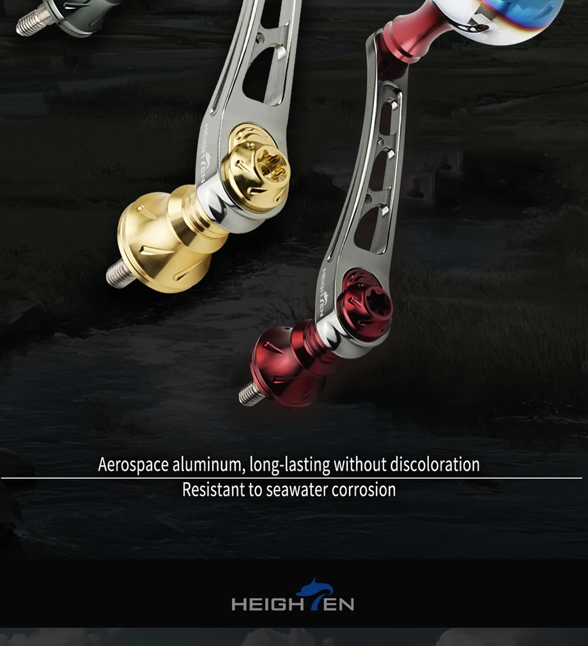 HEIGHTEN Spinnrolle mit Einzelgriff 55mm Austauschbar auf 60mm mit Knopf – Ersatzteile für Spinnrollen zum Bassangeln – Detail 3