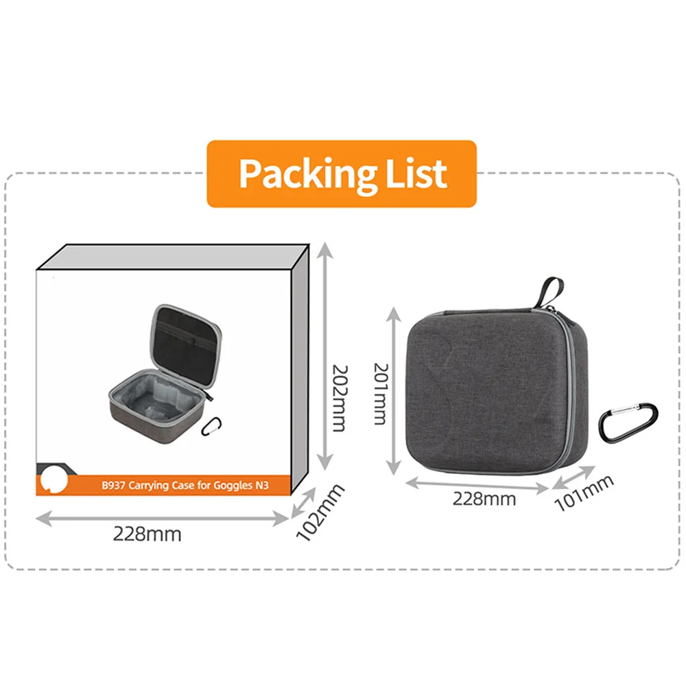 For Flying Glasses N3 Storage Bag Protective Case Flying Glasses Hard Shell Storage Shock Absorbing Storage Case