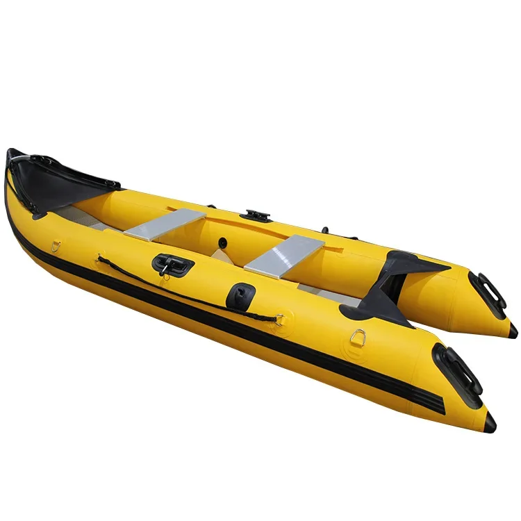 Kayak Fishing Boat Custom PVC Hypalon Rubber Inflatable Rowing Boat with Motor