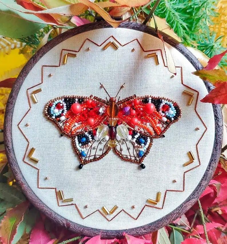 Insect Bead Embroidery DIY Craft Kit Insect Series Bead Embroidery Crafts Butterfly Beetle Puzzle Handmade Cross Stitch