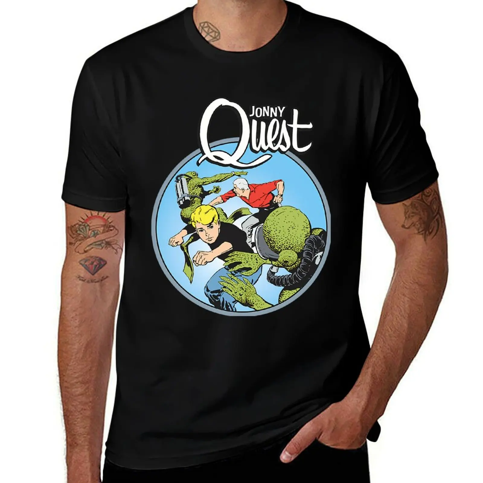 Jonny Quest, T-Shirt Basic Solid Color Short Sleeve Cotton Top T-Shirt