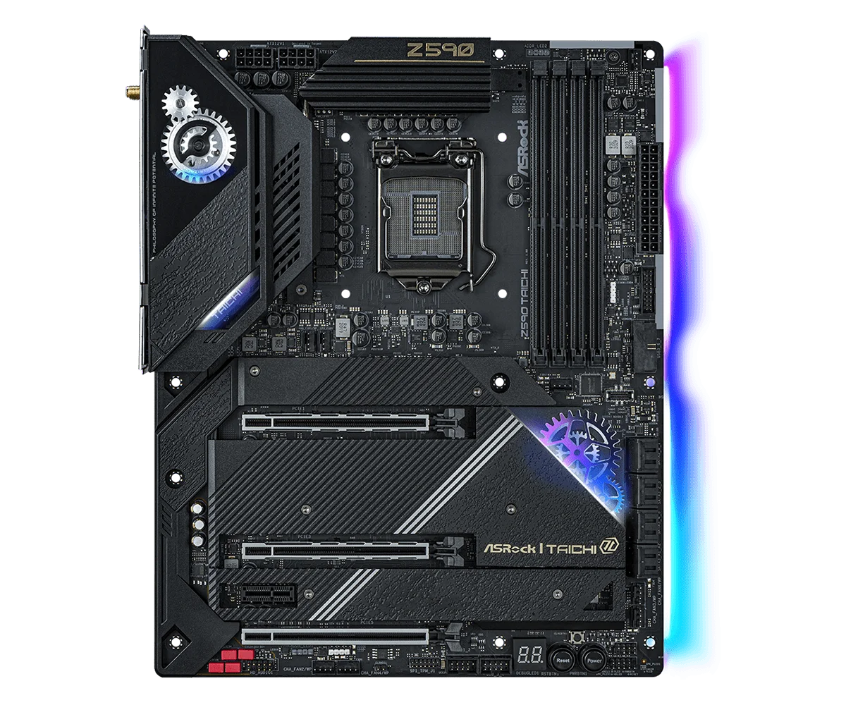 ASRock Z590 TAICHI Motherboard Intel Z590 Motherboard LGA1200 DDR4 128GB 2xUltra M.2 PCIe 4.0 ATX support 11700 10305 10600 cpu