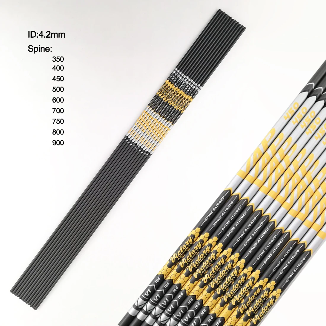 12pcs DIY Archery ID 4.2mm Spine 350-900 Length 30.5inch Arrow Shaft Plastic Vanes 80 Grain Shaft point for Recurve Bow Hunting view 6