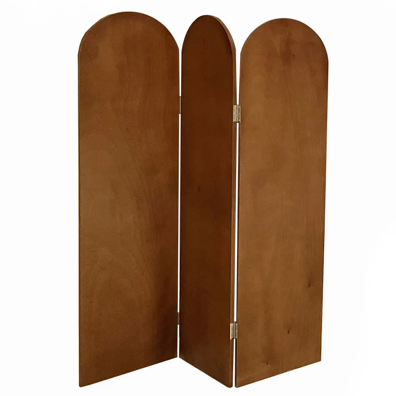 Medieval folding screen partition wood, simple folding and moving of props coffee shop