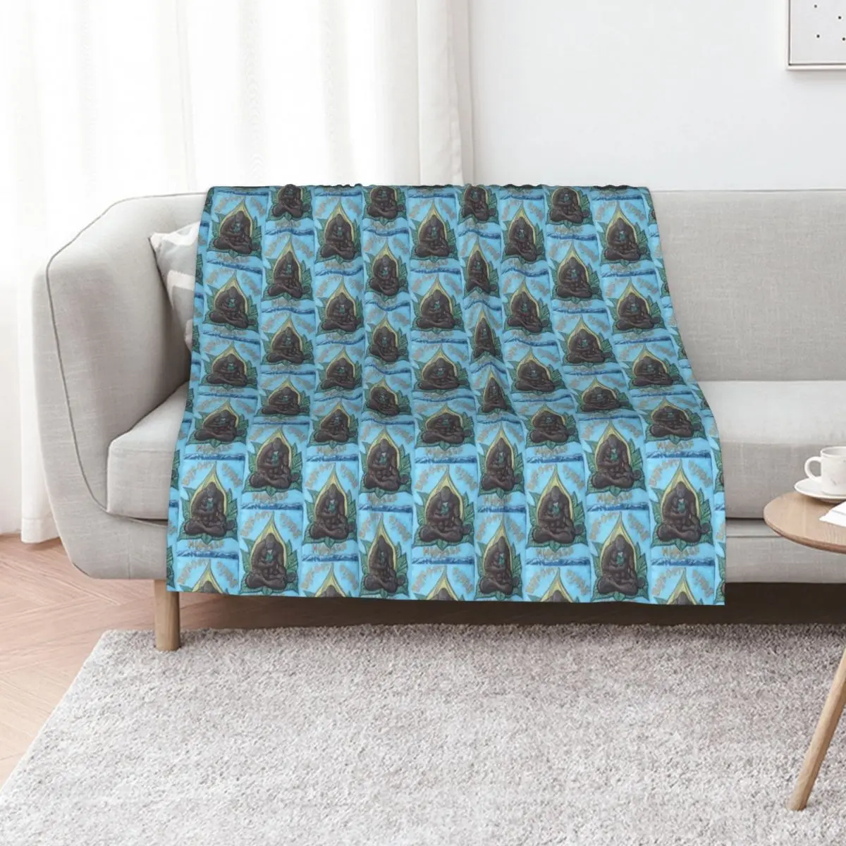 Bigfoot Finds Himself Throw Blanket Multi-Purpose Vintage Shaggy Decorative Sofas Flannel Fabric Decorative Throw Blankets