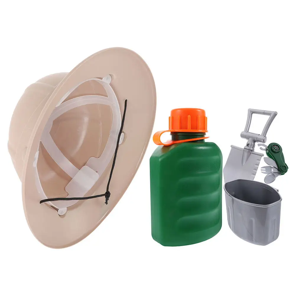 1Set Kids Explorers Tool Kit Wear-Resistant Plastic Cosplay Prop for Halloween Party Stage Performance Role Play Jungle Theme