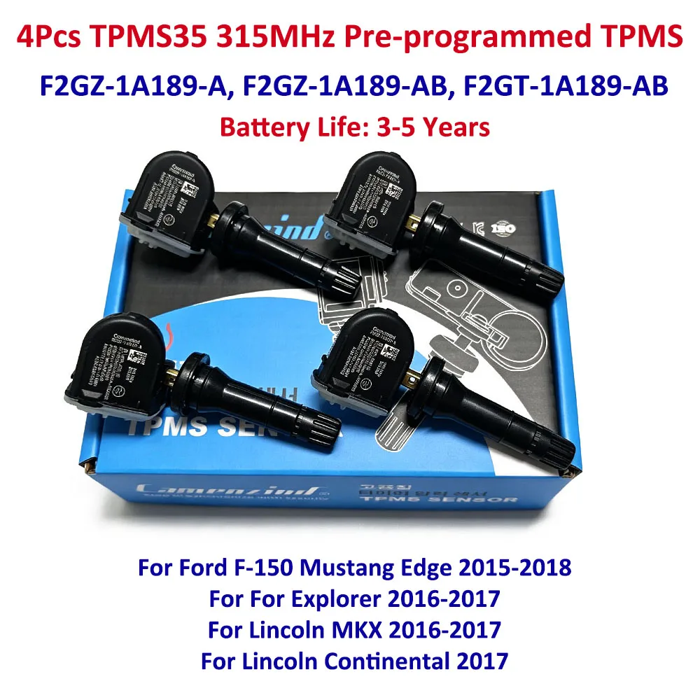 315mhz TPMS Sensor F2GT-1A180-AB F2GZ1A189AB F2GZ-1A189-A TPMS35 F2GT-1A180-BB For 2014-2022 Ford Mustang Explorer Edge Focus