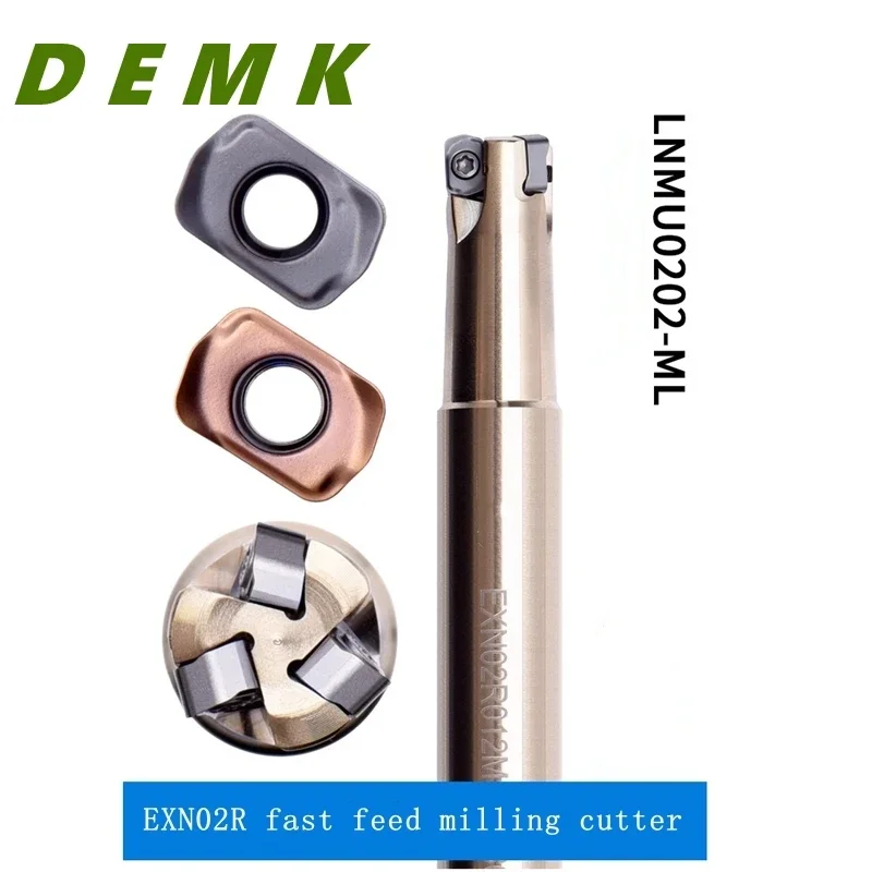 Double-sided Pequeno Milling Holder Fast-feed Carbide Inserções Cnc Face Fresa Exn02r Series Lnmu0202 Lnmu0202-ml