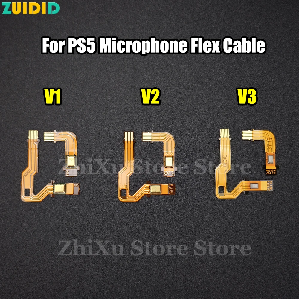 Left & Right Microphone Ribbon Flex Cable Inner Mic Cable Replacement for PS5 DualSense Controller V1 V2 V3 BDM-020 1.0 2.0 3.0