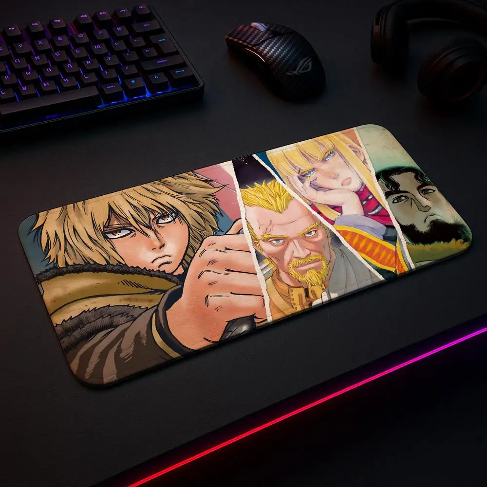 

Коврик для мыши VINLAND SAGA, игровой коврик, большой размер XXL90x40 см x 5 мм, коврики для стола, игровые аксессуары, детали ПК