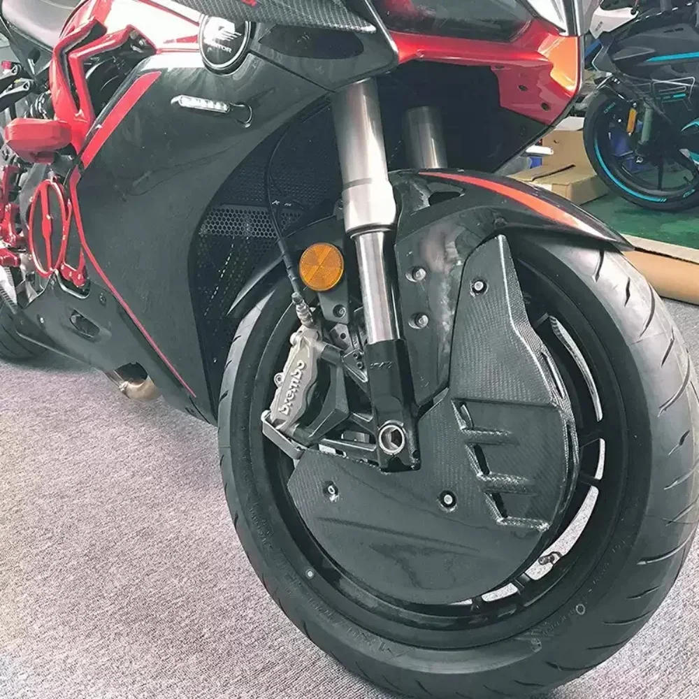 【Precise Fit】FOR QJMOTOR SRK600RR Aftermarket Parts: Carbon Fiber Brake Disc Protector