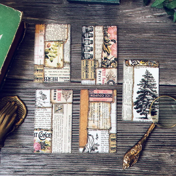 10Pcs Vintage Sewing Pattern Flower Cardstock Craft Paper Junk Journal Ephemera Textured Paper Scrapbooking Material Paper Packs view 4