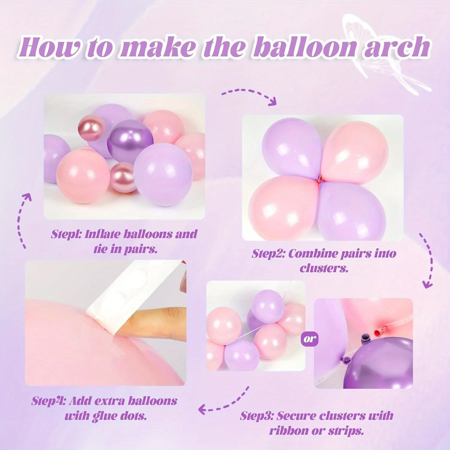 مجموعة مكونة من 148 قطعة من بالونات الهالوين باللون الوردي والأرجواني لتزيين الهالوين الحلو والرائع وأنشطة الهالوين #5