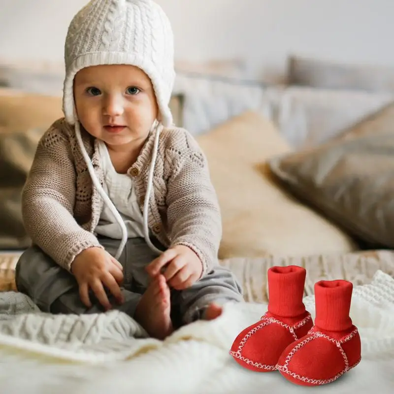 Warme babylaarzen Materiaalveiligheid Zweetabsorberend en ademend Babyvloerschoenen en -sokken Sokken voor pasgeboren baby's Kindvloer