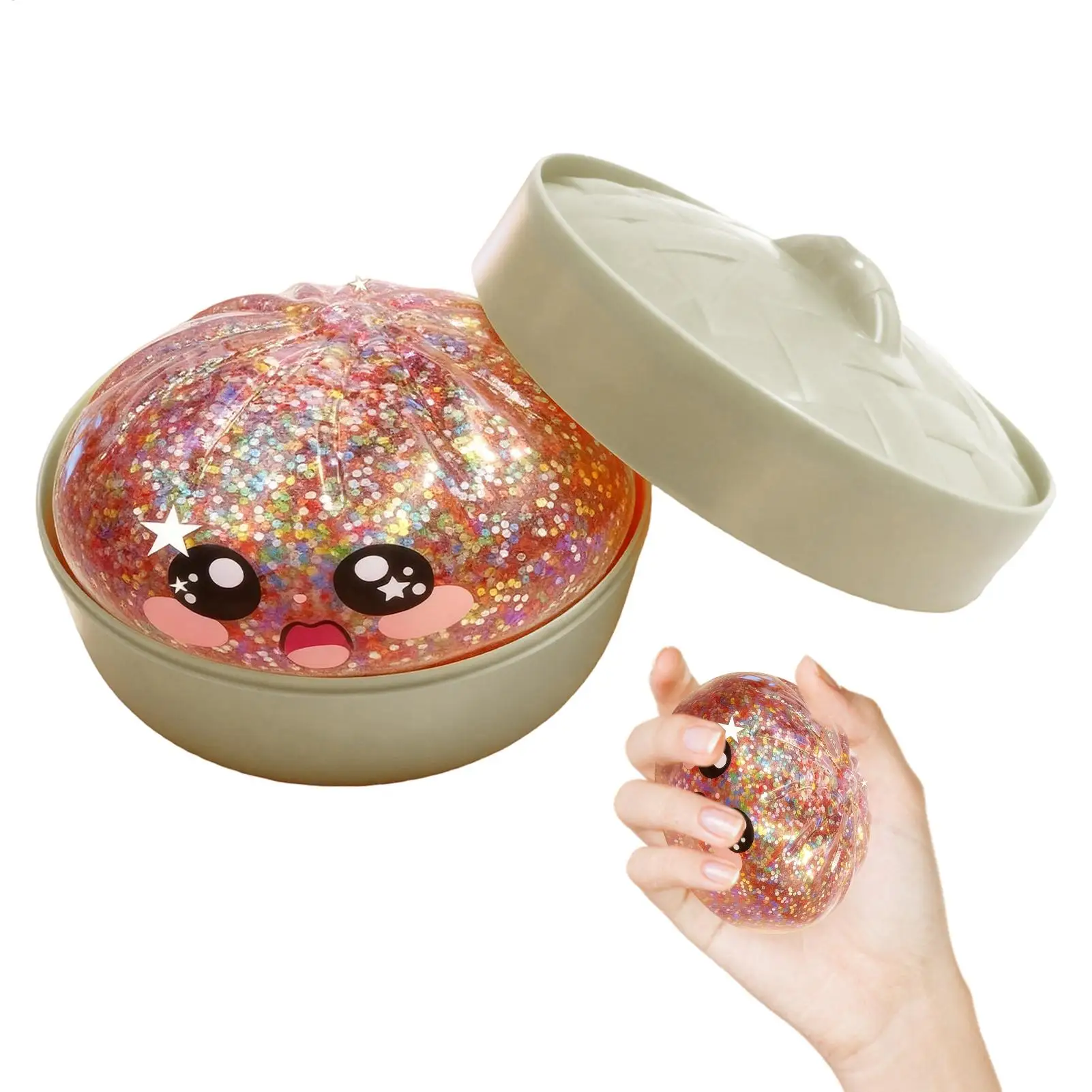 

Игрушки-антистресс в виде пельменей с блестками, дизайн еды, сжимаемые фиджеты, милые игрушки-булочки для снятия стресса для детей, взрослых, студентов, работников, для дома