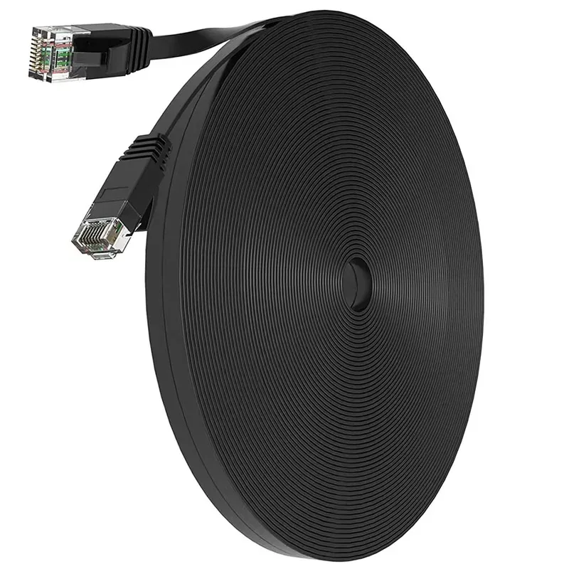 0.5-30 متر Cat6 كابل إيثرنت جيجابت عالي السرعة 1000Mbps كابل الإنترنت RJ45 محمية شبكة LAN الحبل لأجهزة الكمبيوتر المحمول راوتر الكمبيوتر PS5
