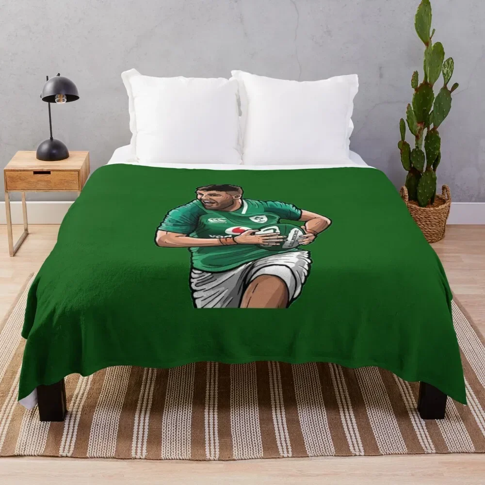 

Irish Rugby Print Throw Blanket Summer Cool Breathable Blanket for Sleeping