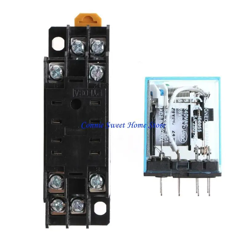 LXAF 8 Pin MY2NJ 24 V for DC Small 5A DPDT Coil With Base Socket