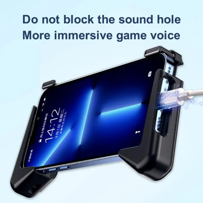 Phone Game Controller Phone Holder Auxiliary Artifact For Iphone Samsung Huawei Mobile Game Handle Game Trigger Portable 2 In 1