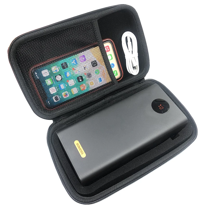 Newest Hard EVA Travel Protect Bag Carry Cover Case for ROMOSS PEA57 57000mAh / PEA60 Power Bank 60000mAh